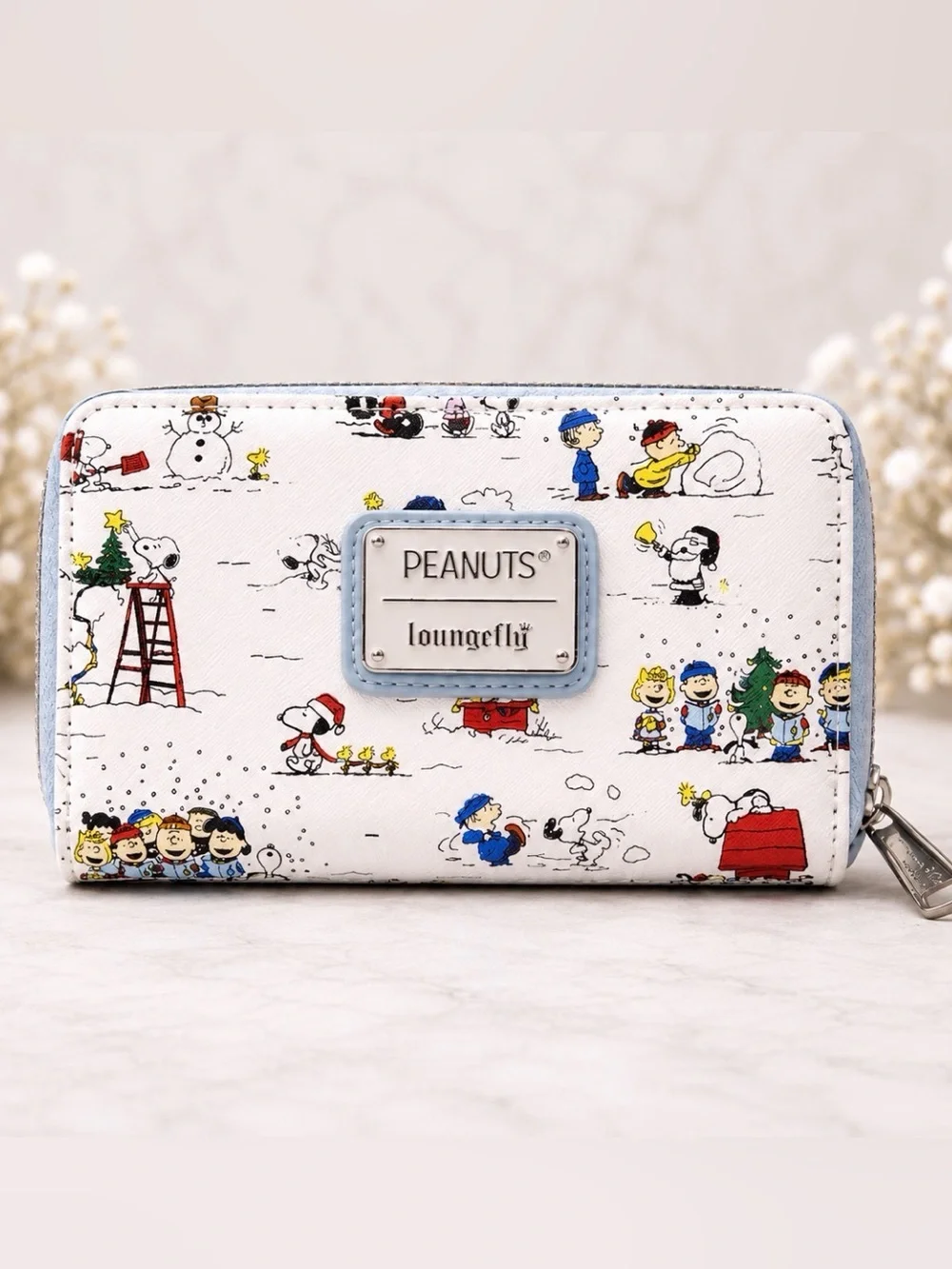 Loungefly Peanuts Snoopy Charlie Brown Zip Around Wallet Continental AOP